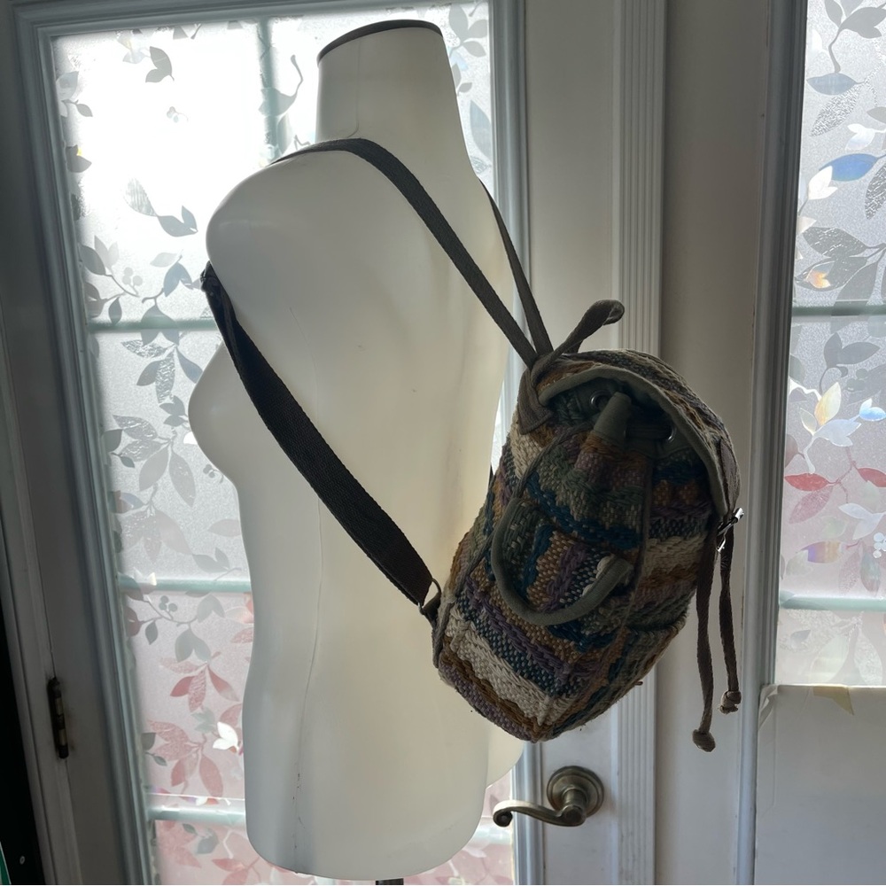 Multicolor Woven  Small Backpack - Picture 13 of 15